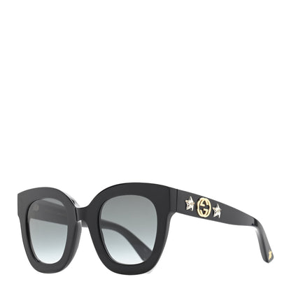 Gucci Round Frame Star Sunglasses GG0208S Black 1 of 8