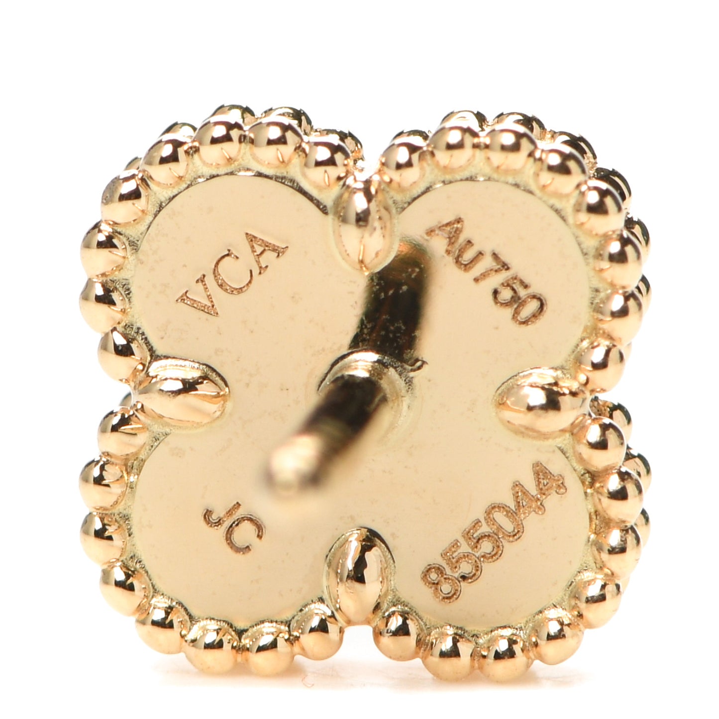 18K Yellow Gold Black Onyx Sweet Alhambra Earrings