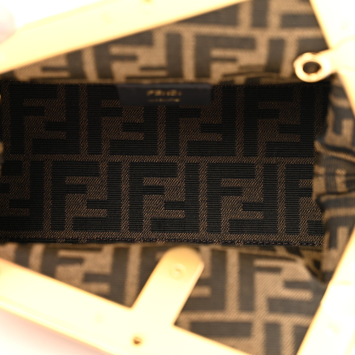 Shiny Nappa Small Fendi First Sand