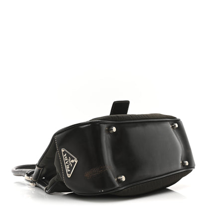 Prada Tessuto Nylon Calfskin Shoulder Bag Mimetico Moro 4 of 9