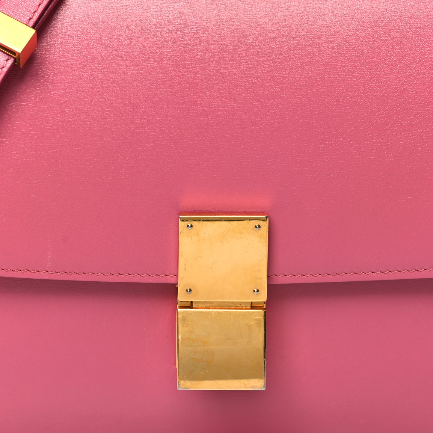 Smooth Calfskin Medium Classic Box Flap Bag Pink