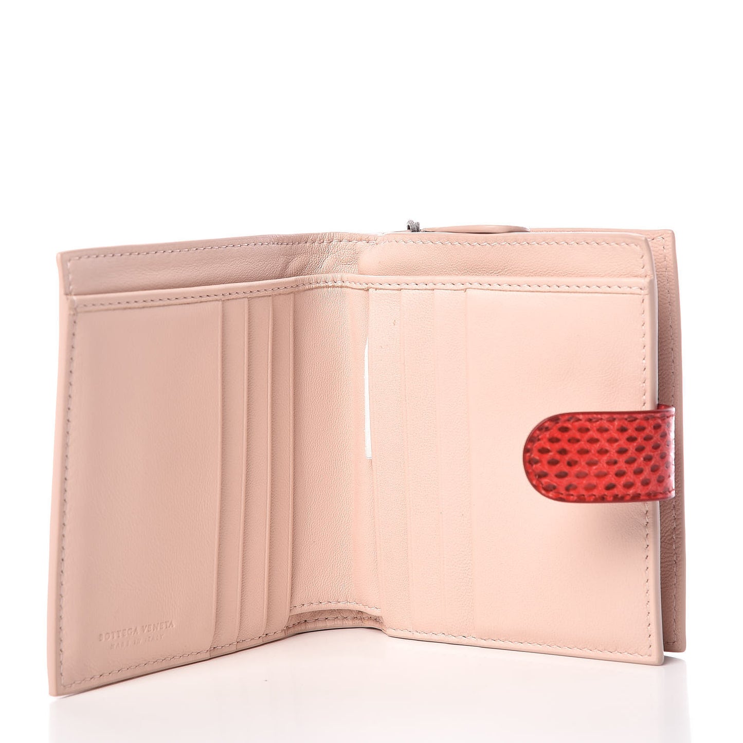 Nappa Ayers Cravatteria Motif Intrecciato Mini Wallet Petale Vesuvio