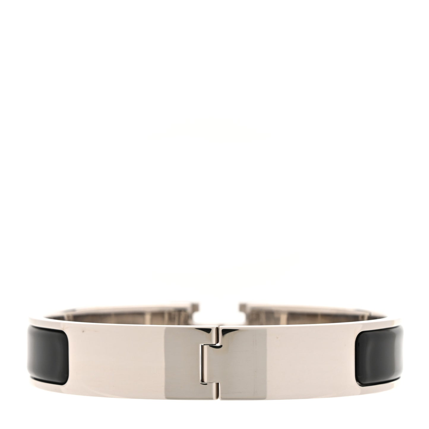 Enamel Narrow Clic Clac H Bracelet GM Black