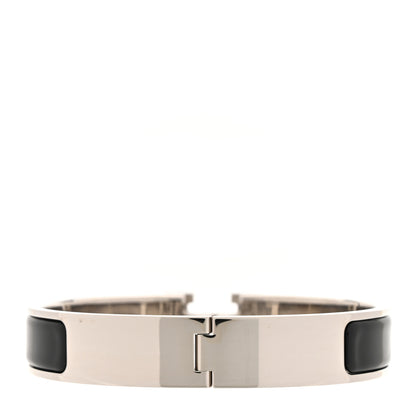Hermes Enamel Narrow Clic Clac H Bracelet GM Black 3 of 5