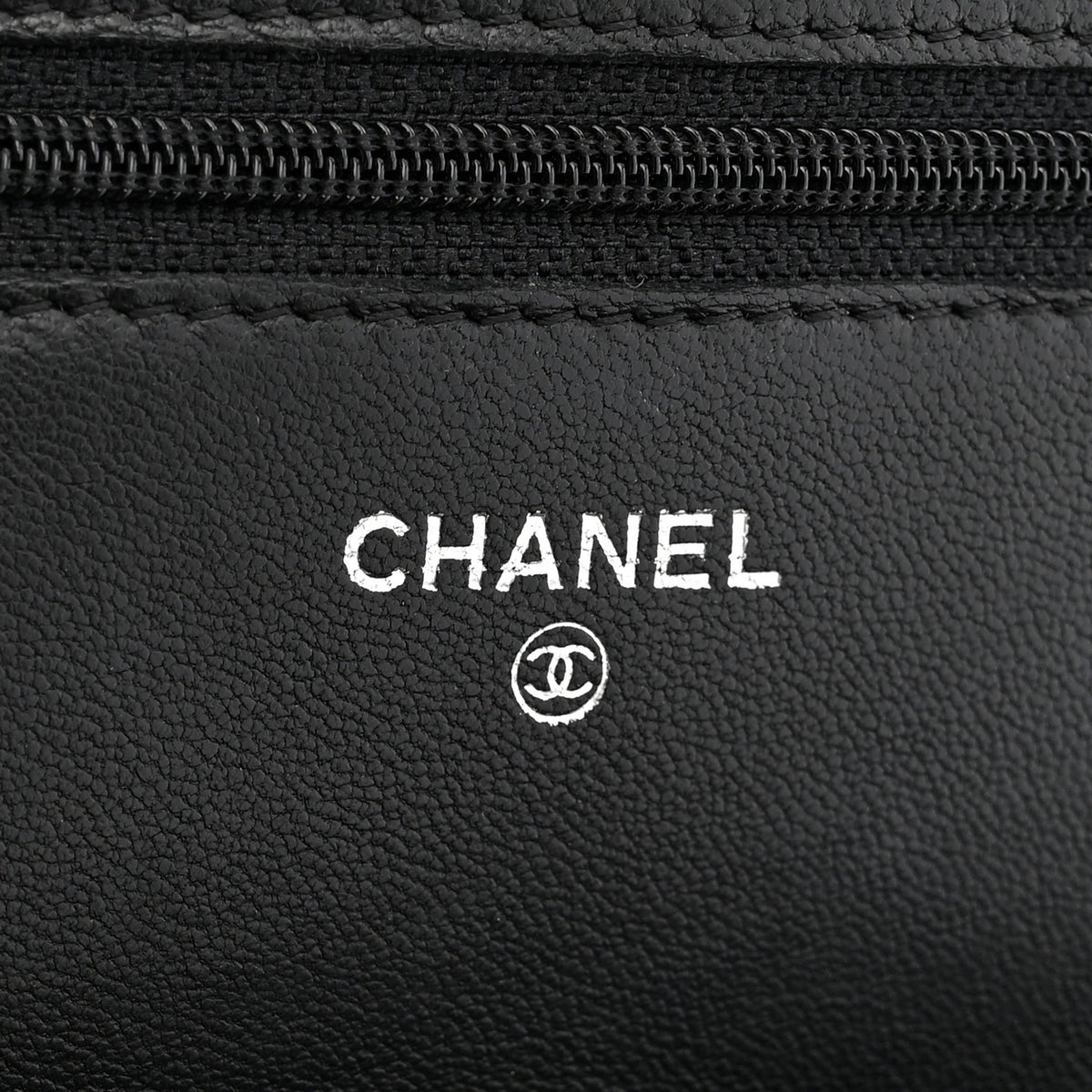 Lambskin Quilted Wallet On Chain WOC Black