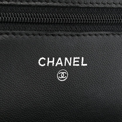 Chanel Lambskin Quilted Wallet On Chain WOC Black 6 of 11
