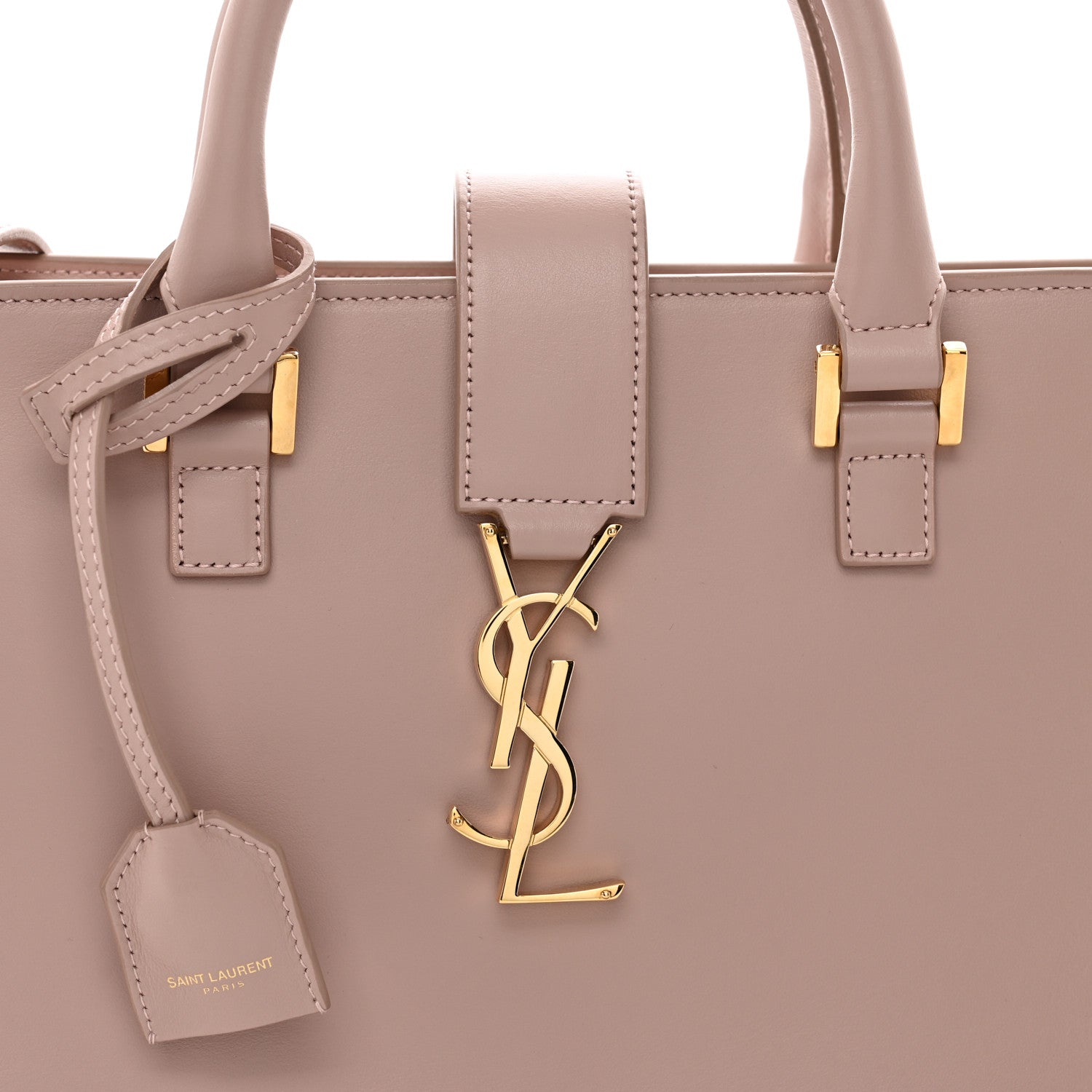 Saint Laurent Smooth Calfskin Small Monogram Cabas Pink 5 of 9