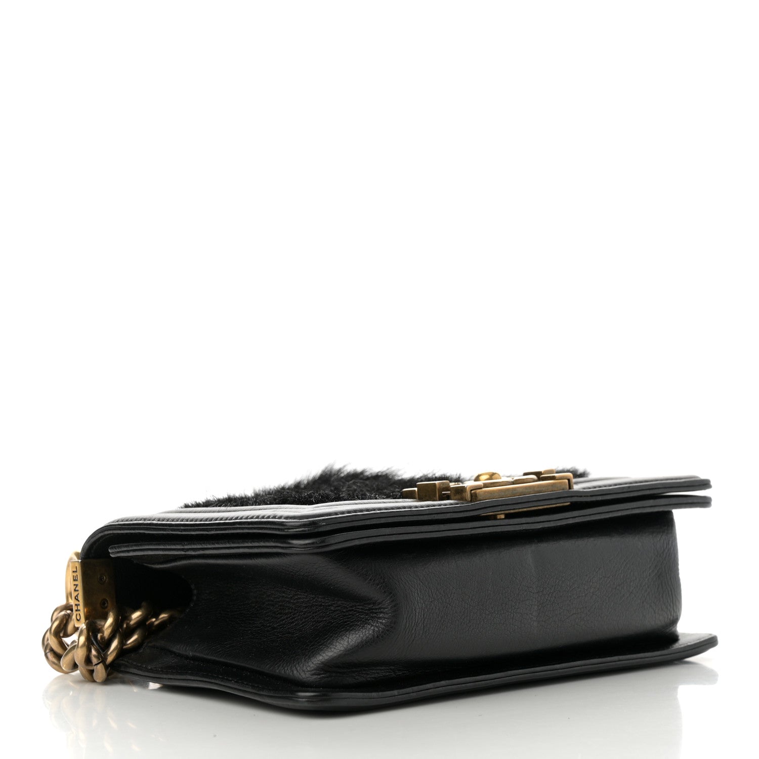 Chanel Goat Hair Medium Celtic Boy Flap Black 4 of 15