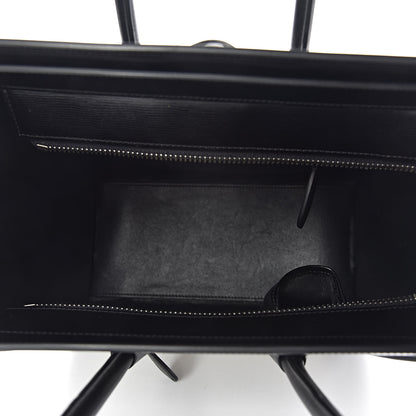 Celine Sleek Calfskin Micro Bi-Color Luggage Black White 5 of 11