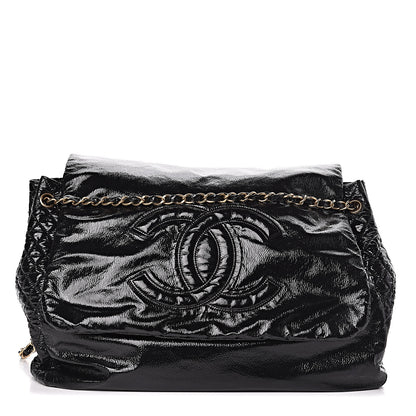 Chanel Vinyl XXL Rock and Chain Flap Black 1 of 12