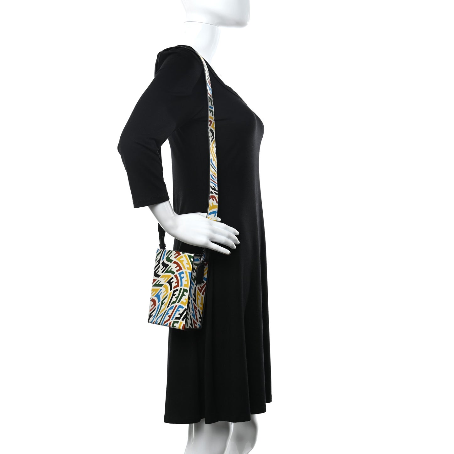 X SARAH COLEMAN Vitello Grace Light FF Vertigo Box Bag White Ice Multicolor