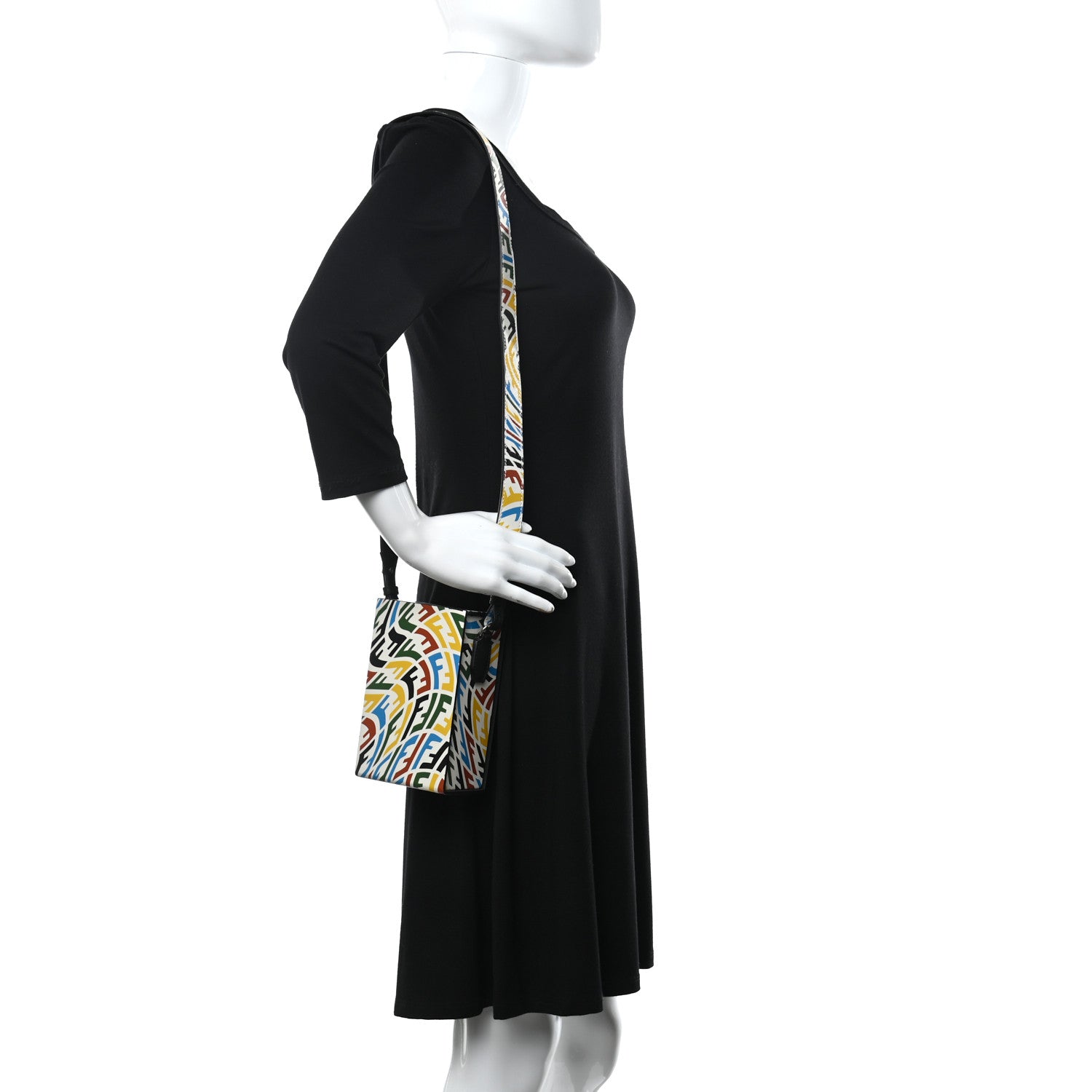 Fendi X SARAH COLEMAN Vitello Grace Light FF Vertigo Box Bag White Ice Multicolor 2 of 9