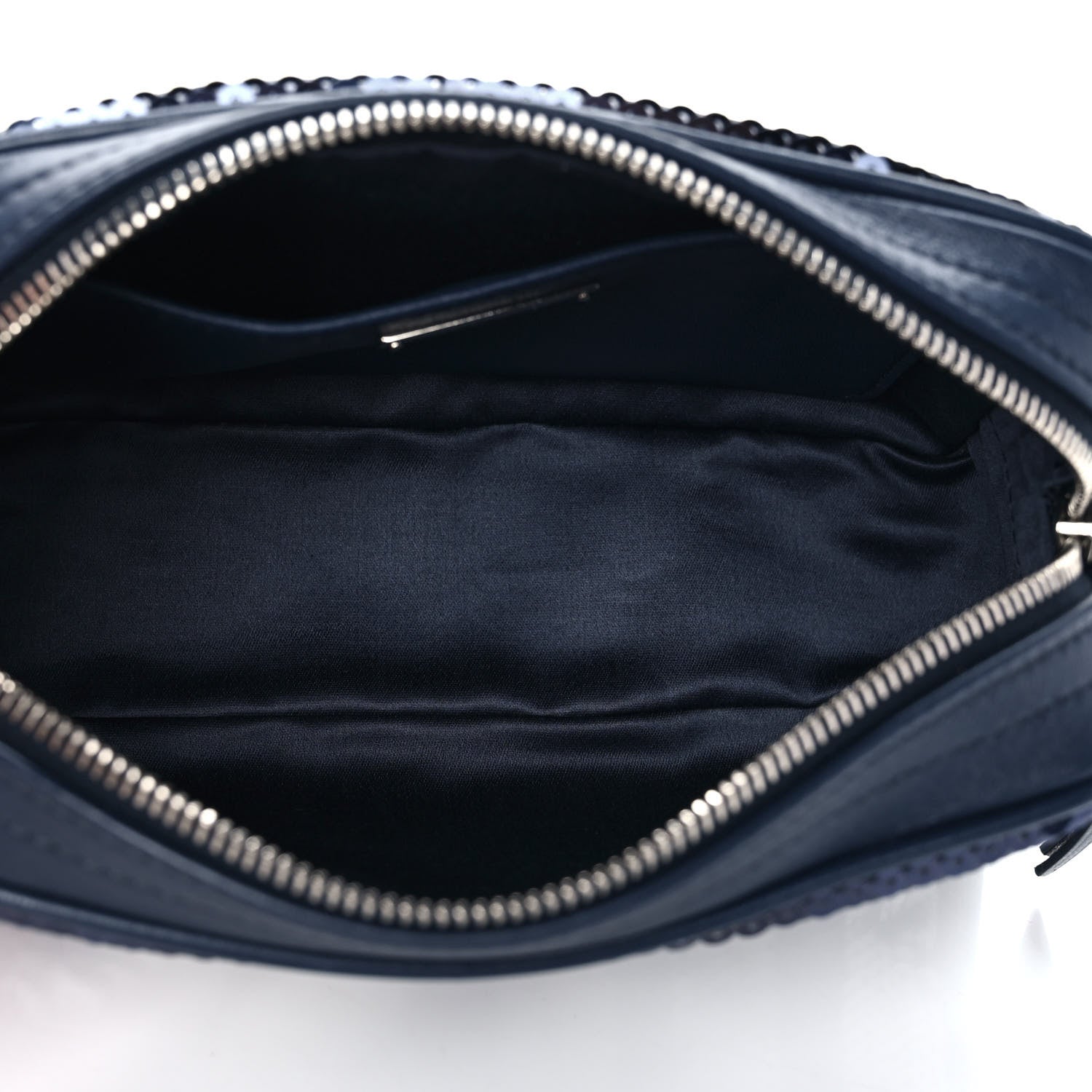 Miu Miu Paillettes Sequin Logo Camera Bag Bleu 5 of 11