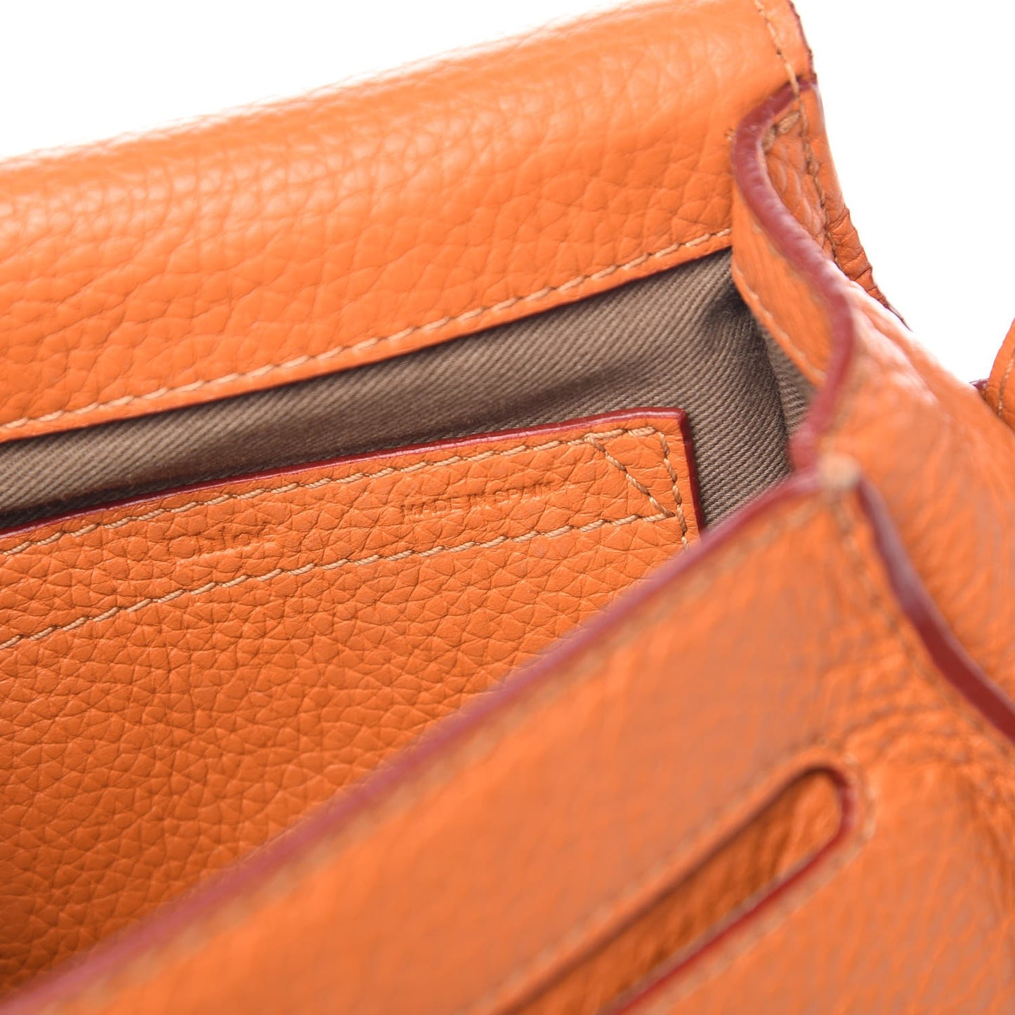 Calfskin Mini Marcie Round Crossbody Bag Orange