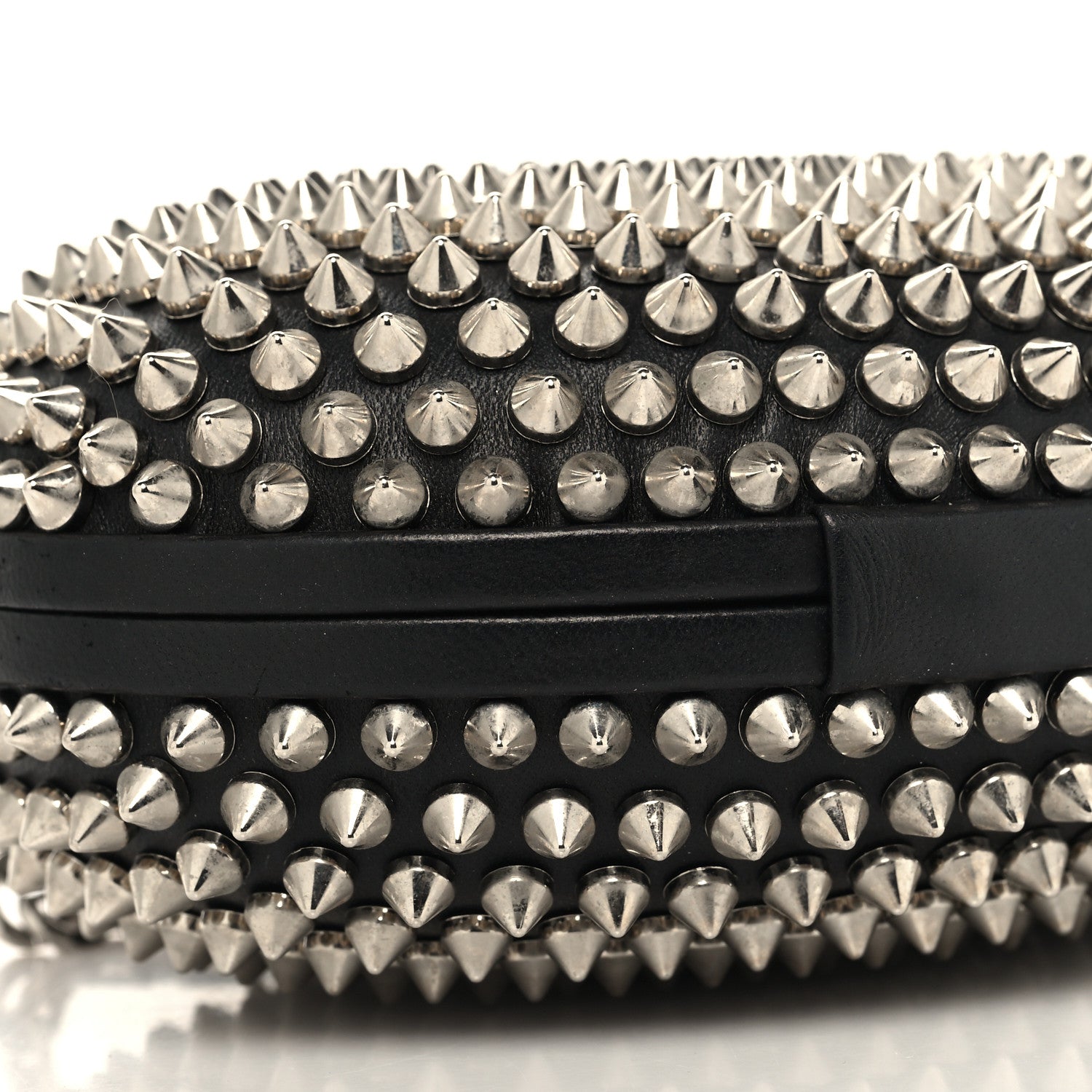 Christian Louboutin Metallic Suede Burma Strass Mina Chain Clutch Lichen 8 of 9