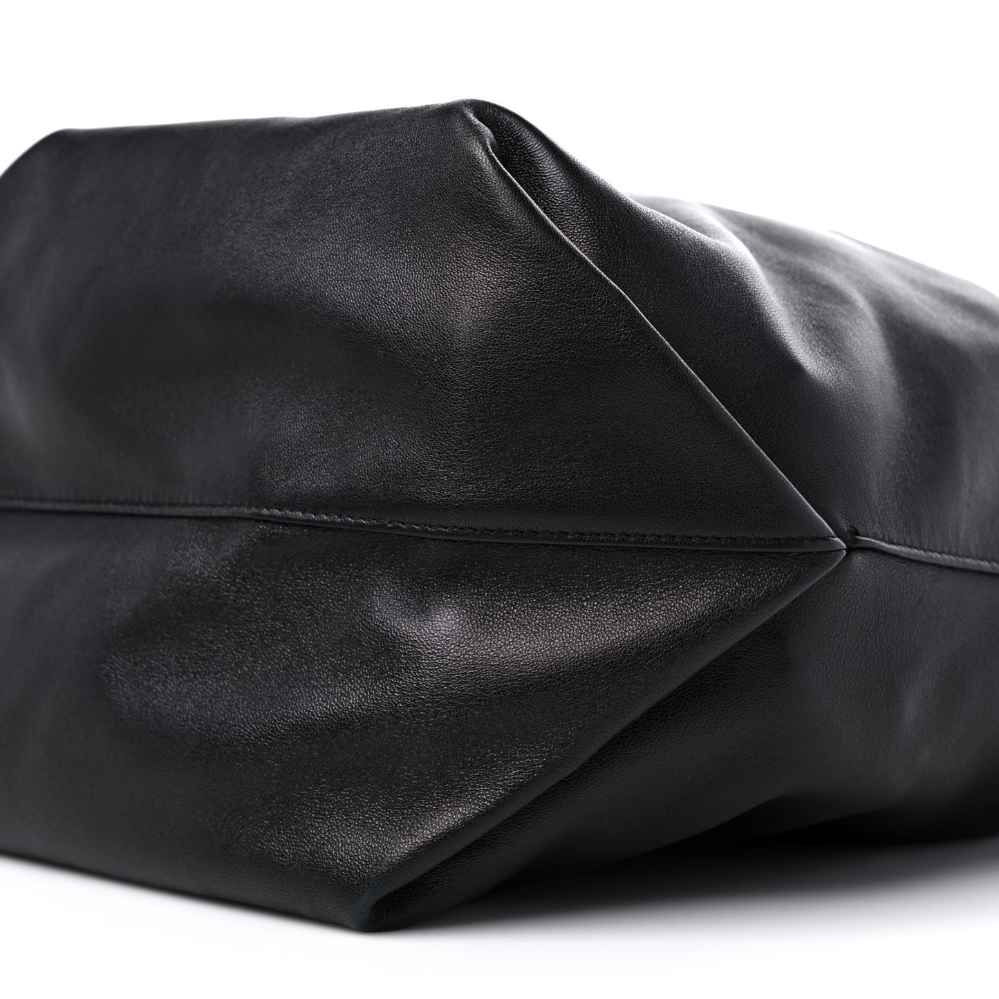 Lambskin Teddy Drawstring Bag Black