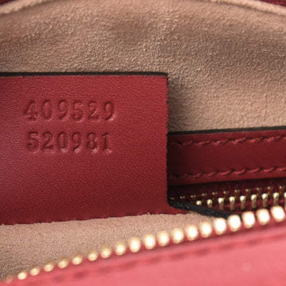 Gucci GG Supreme Monogram Kingsnake Heart Embroidered Small Boston Red 7 of 12