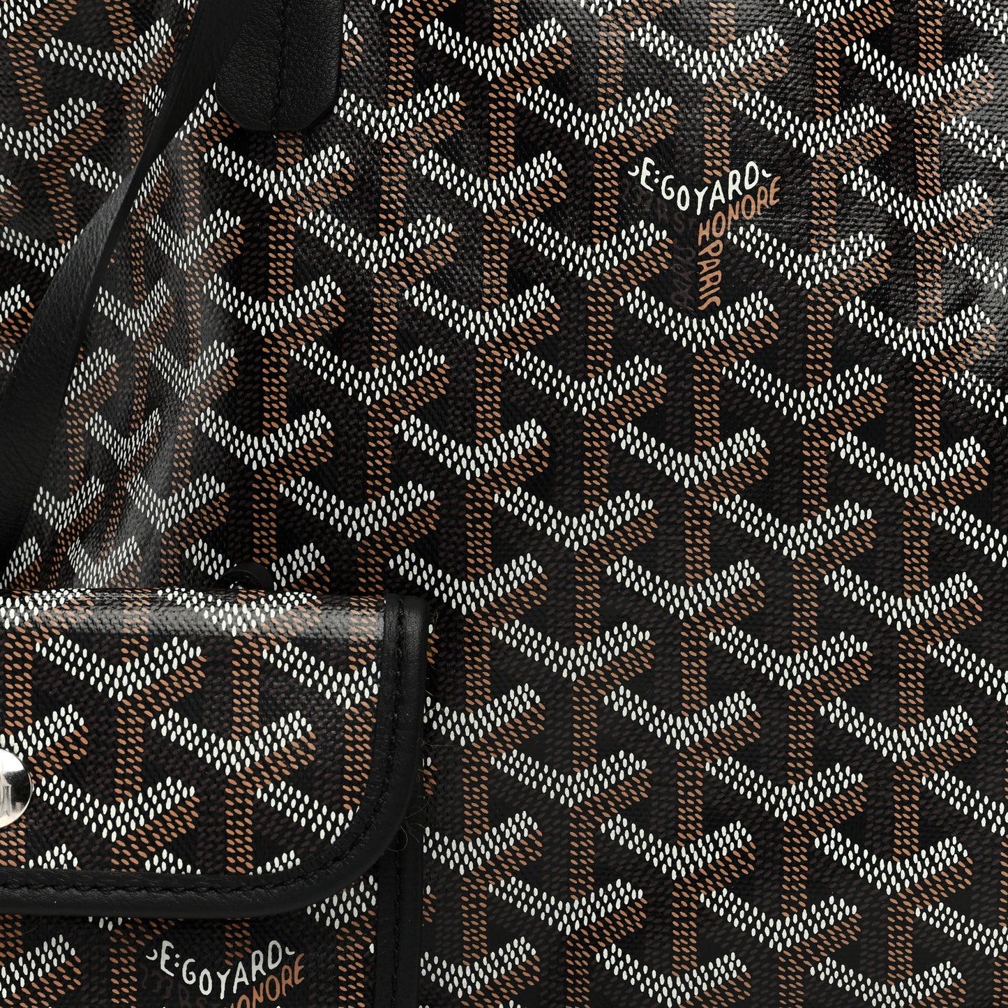 Goyardine Reversible Mini Anjou Black