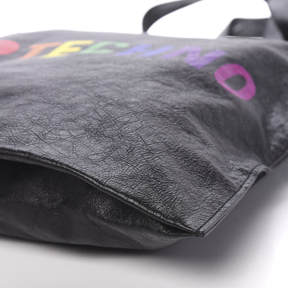 Balenciaga Agneau I Love Techno Supermarket Shopper L Black Multicolor 9 of 10