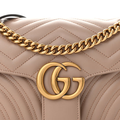 Gucci Calfskin Matelasse Small GG Marmont Shoulder Bag Porcelain Rose 8 of 10