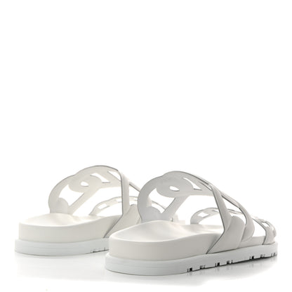 Hermes Nappa Womens Extra Sandals 37 White 4 of 9