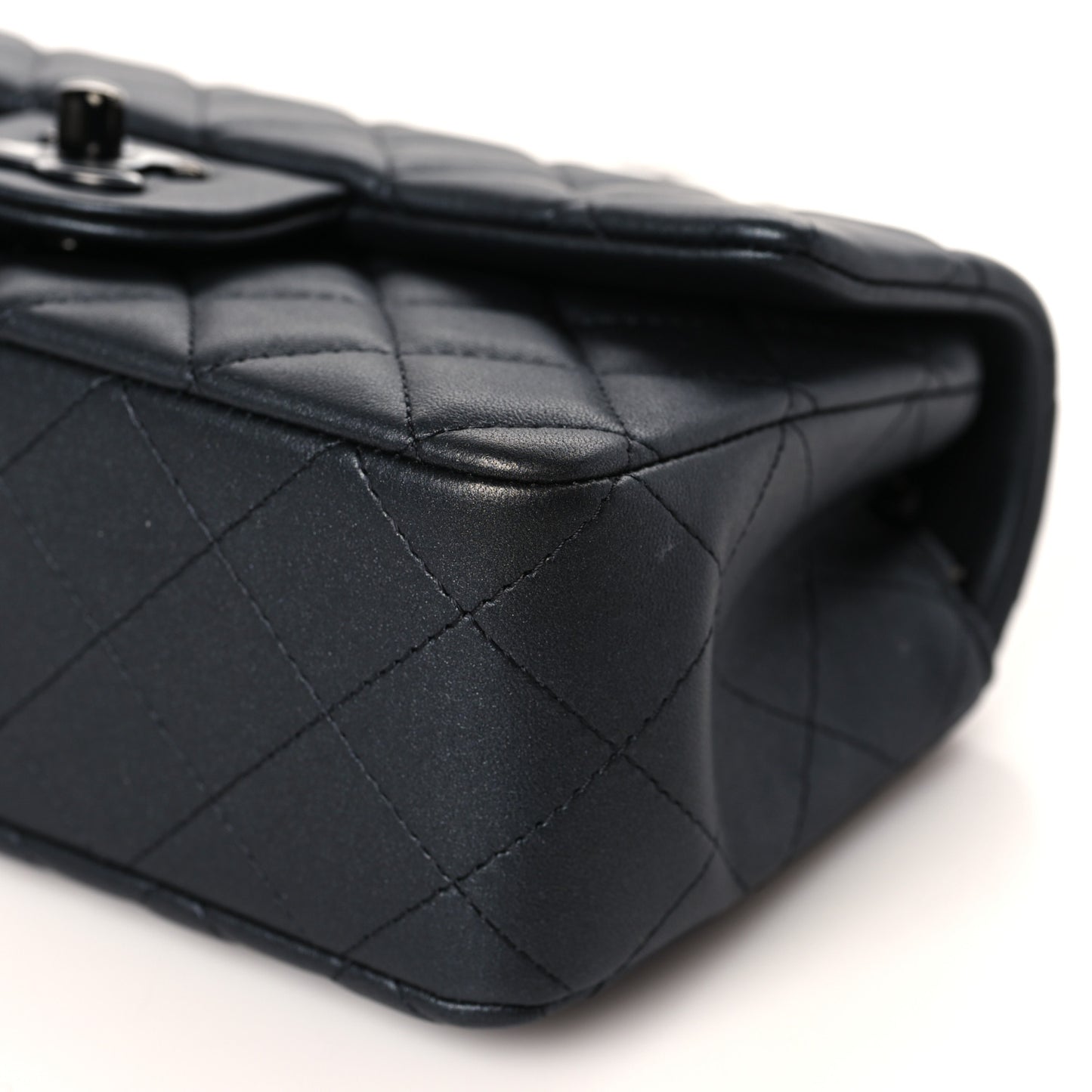 Lambskin Quilted Mini Rectangular Flap So Black