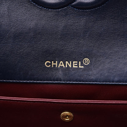Chanel Lambskin Quilted Medium Single Flap Navy Blue 7 of 16