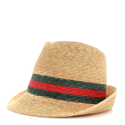 Gucci Abaca Straw Web Fedora Hat S 1 of 7
