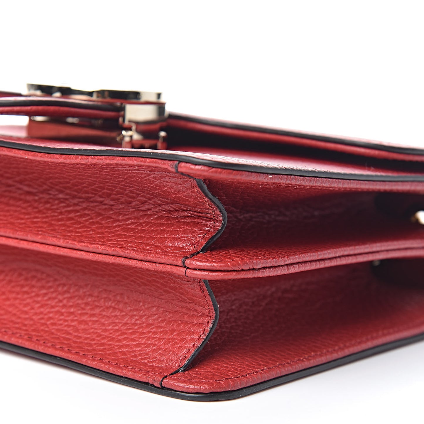 Dollar Calfskin Small Interlocking G Shoulder Bag Red