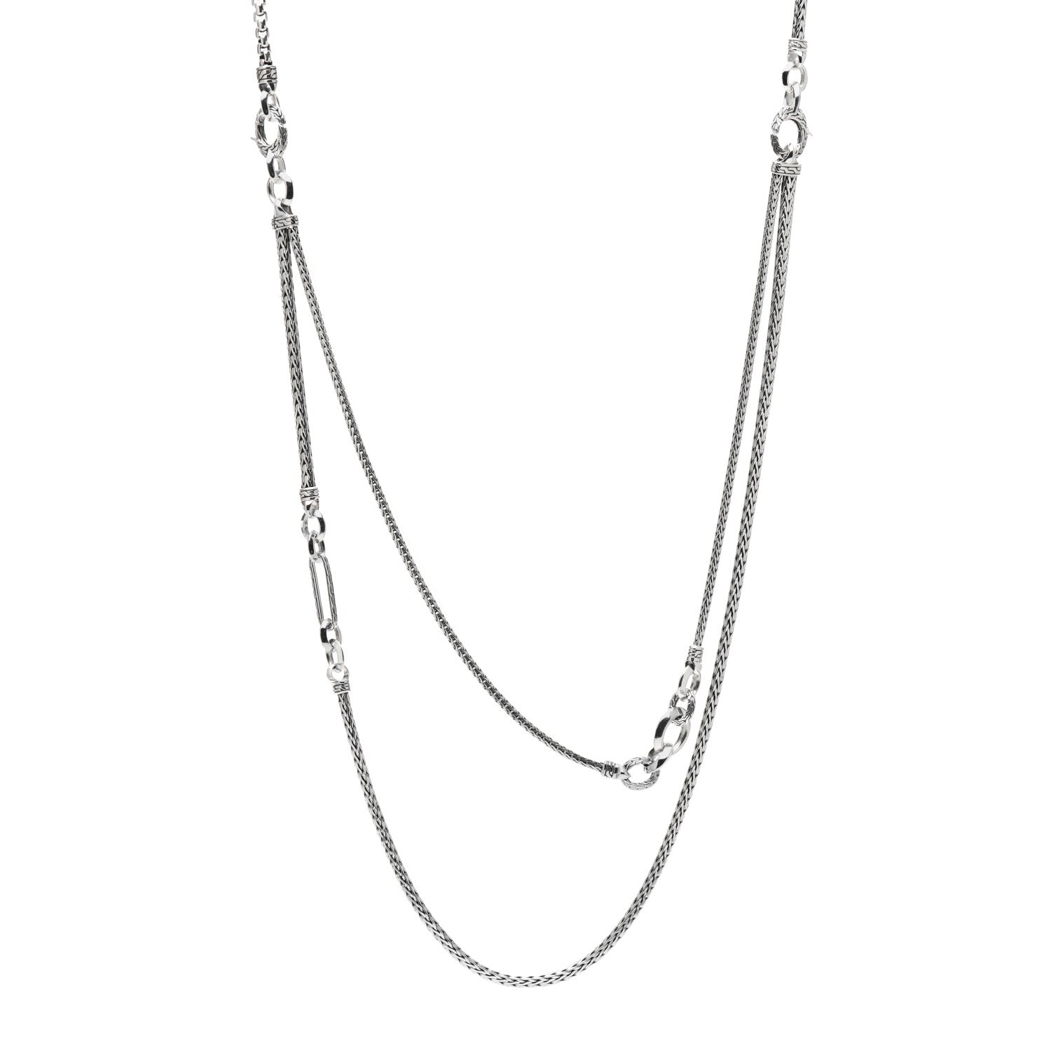 John Hardy Sterling Silver Remix Hero Transformable Necklace 1 of 4