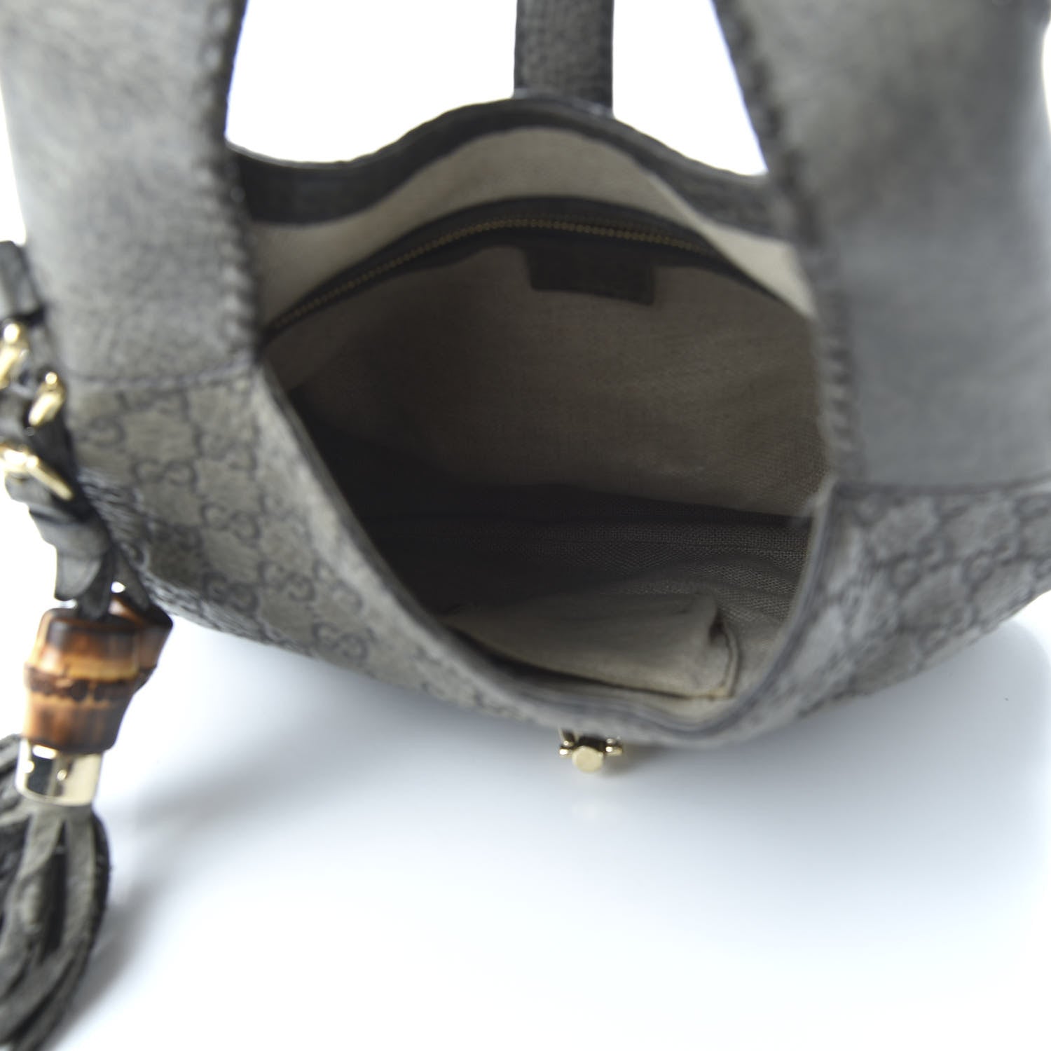 Gucci Guccissima Medium New Jackie Shoulder Bag Olive Green 6 of 13
