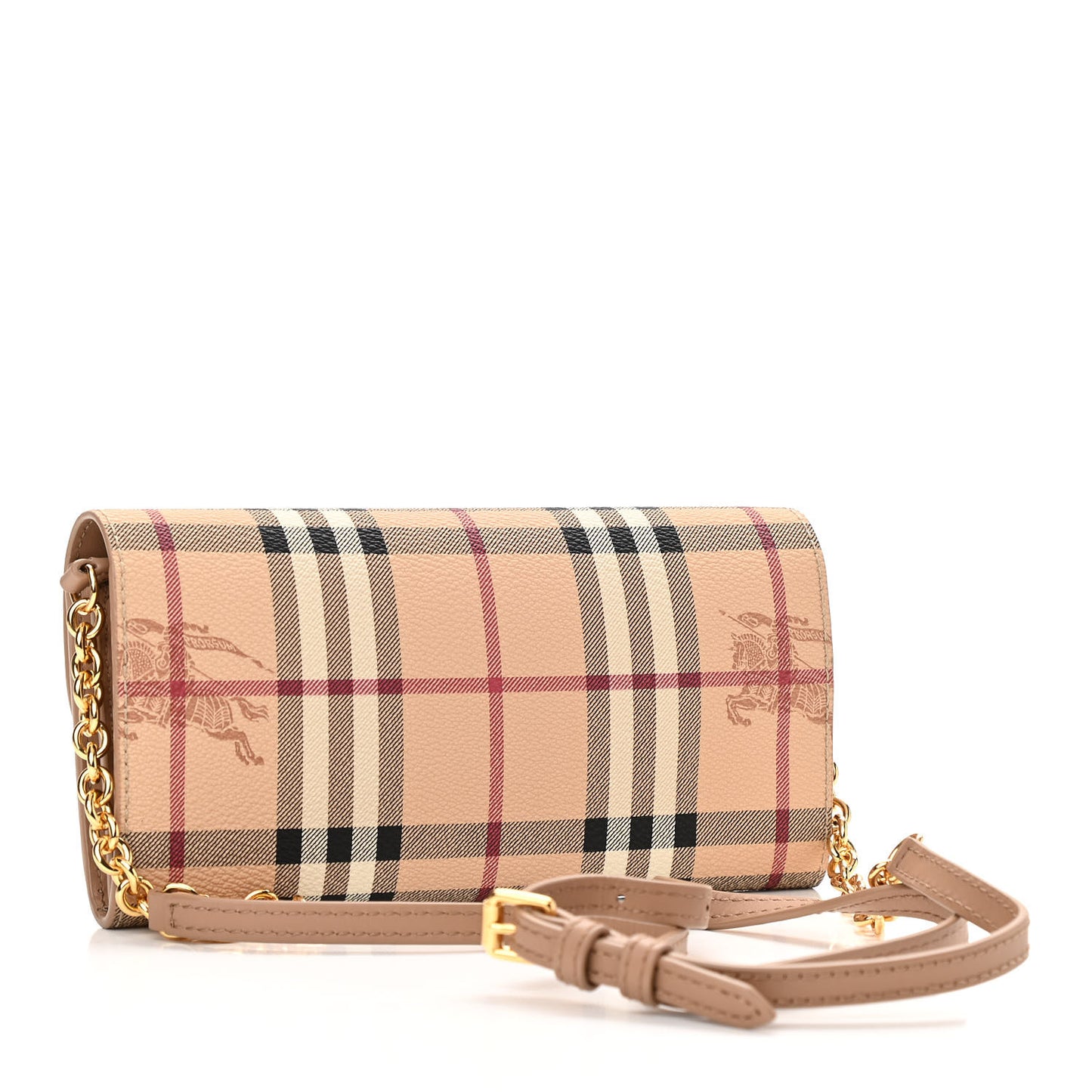 Haymarket Check Henley Wallet On Chain Mid Camel