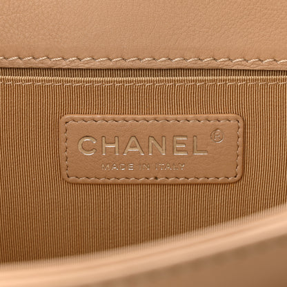 Chanel Calfskin Medium Boy Reverso Flap Beige Clair 6 of 10