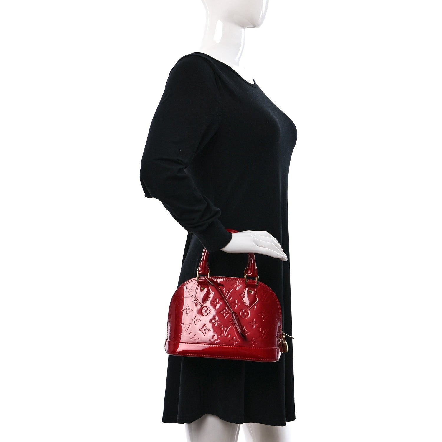 Louis Vuitton Vernis Alma BB Pomme D'Amour 3 of 10