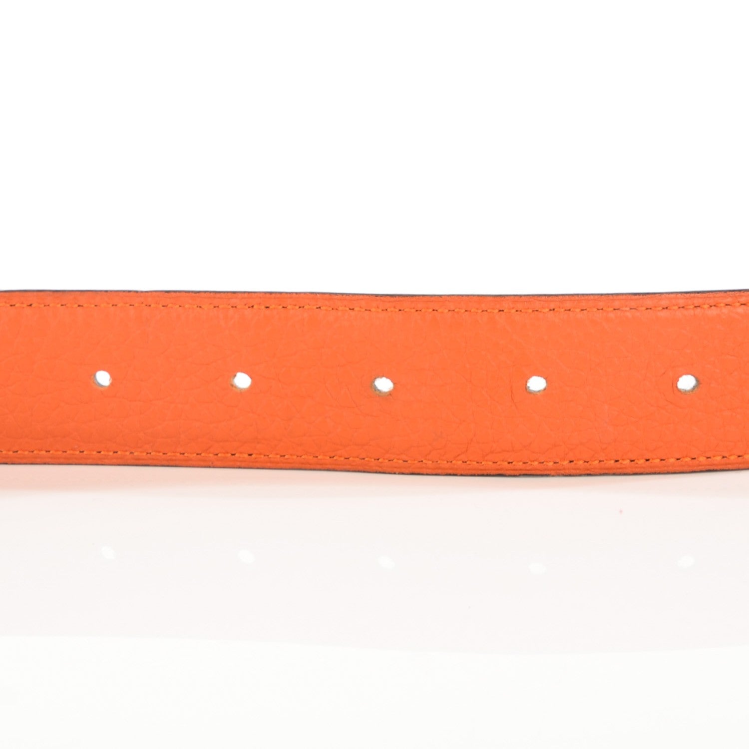 Hermes Box Togo Reversible 32mm H Belt 85 Orange Chocolate 4 of 6