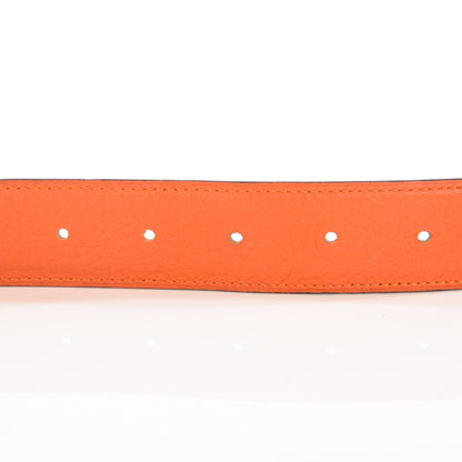 Hermes Box Togo Reversible 32mm H Belt 85 Orange Chocolate 4 of 6