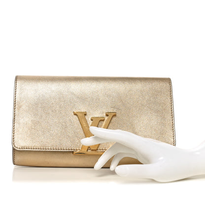 Louis Vuitton Calfskin Neo Sobe Louise EW Clutch Gold 2 of 9