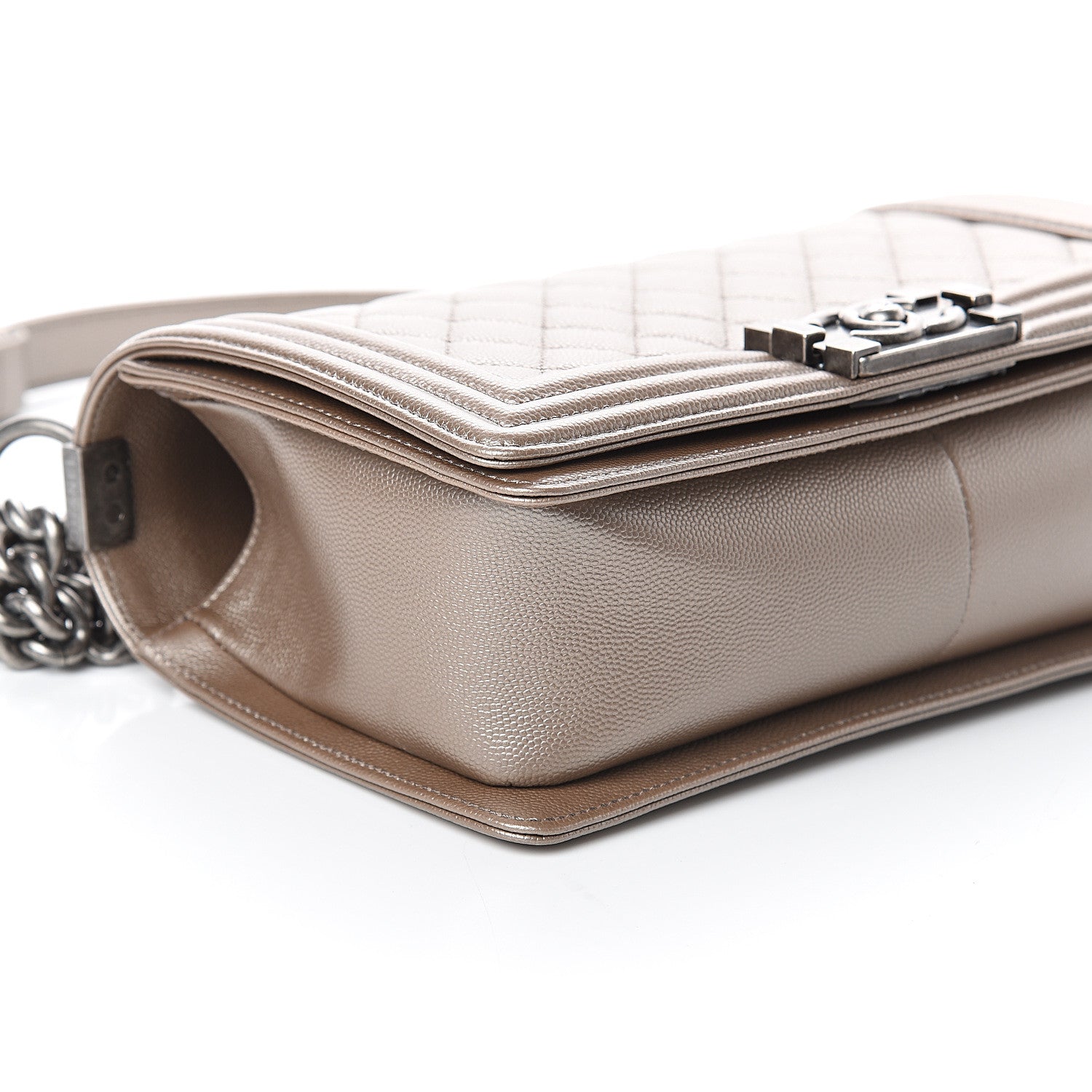 Chanel Metallic Caviar Quilted Medium Boy Flap Copper 7 of 9