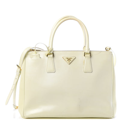 Prada Saffiano Vernice Medium Galleria Double Zip Tote Bianco 1 of 22