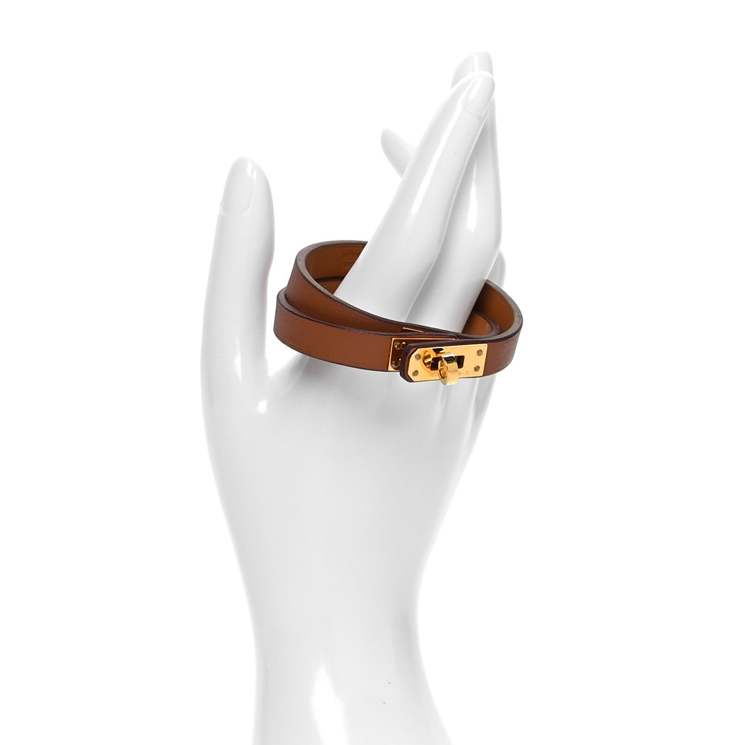 Hermes Swift Kelly Double Tour Bracelet T2 Gold 2 of 6