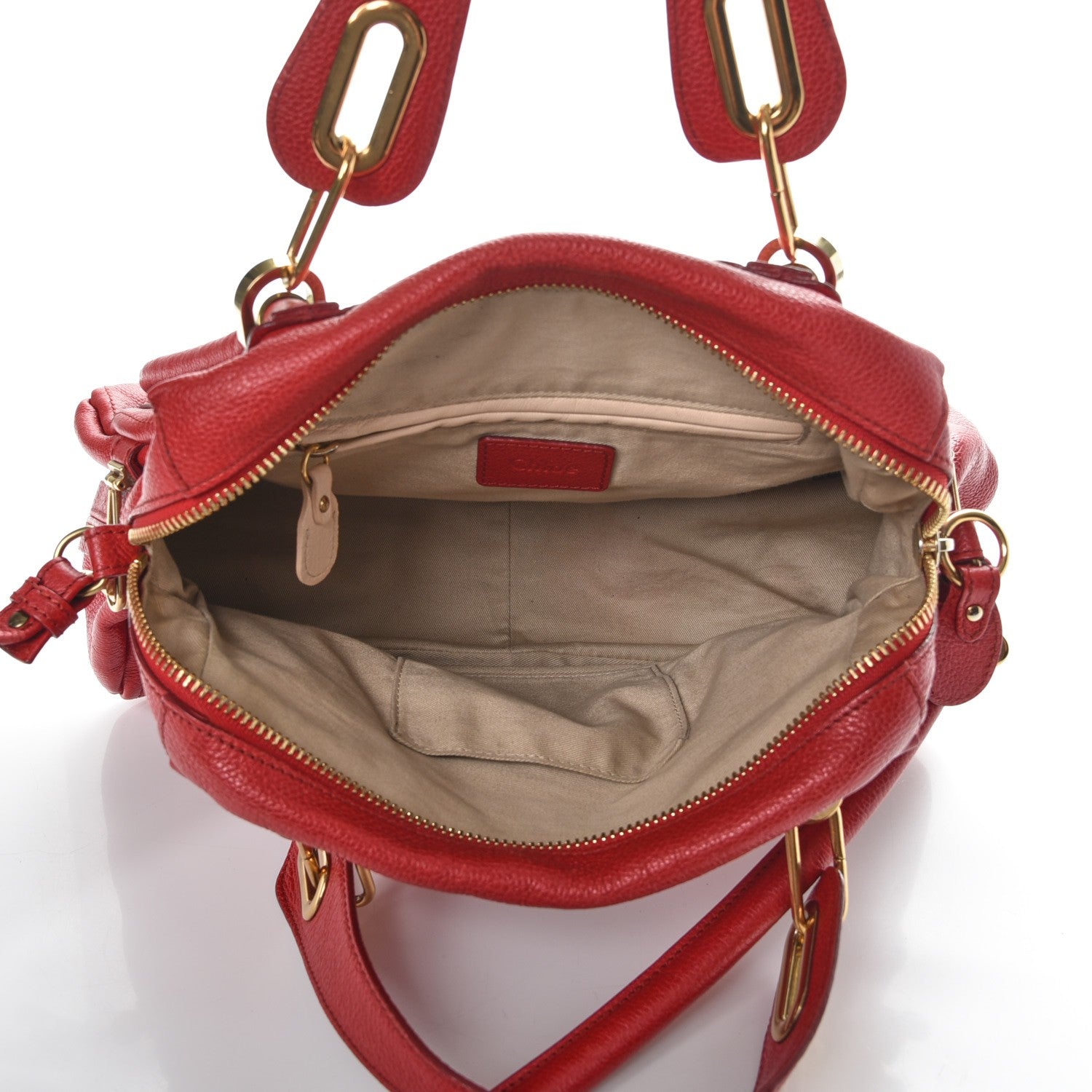 Chloe Calfskin Medium Paraty Holly Berry 6 of 13