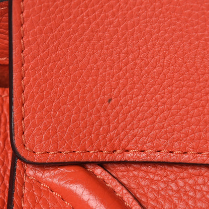 Celine Drummed Calfskin Mini Luggage Coquelicot 10 of 11