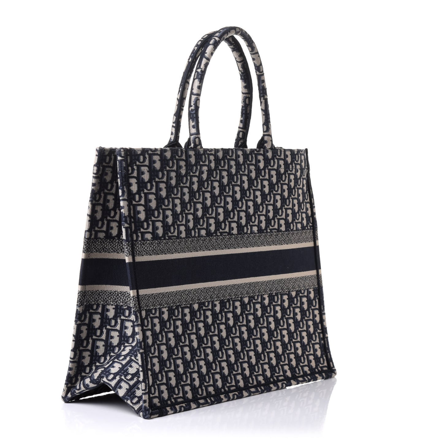 Oblique Book Tote Blue Multicolor