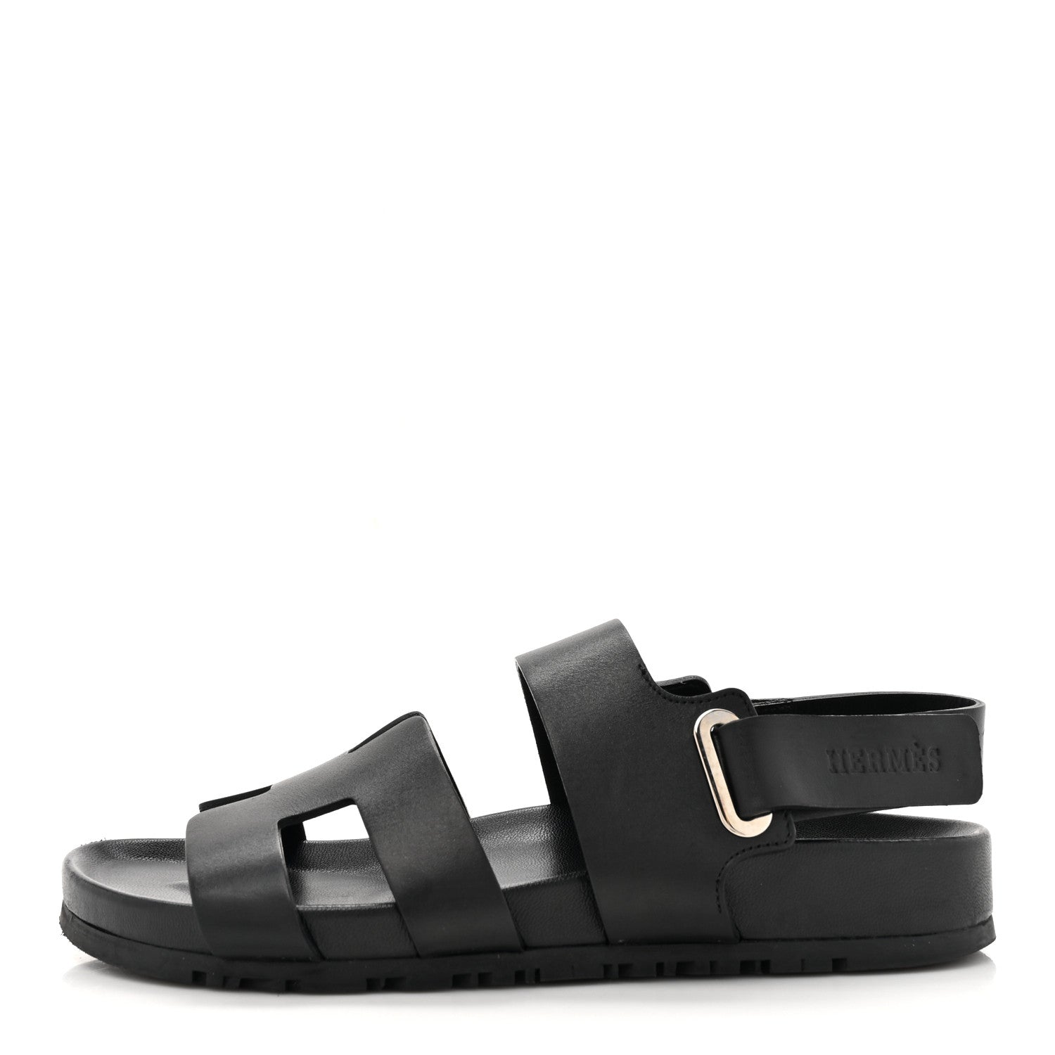 Hermes Calfskin Womens Takara Sandals 35 Black 1 of 10
