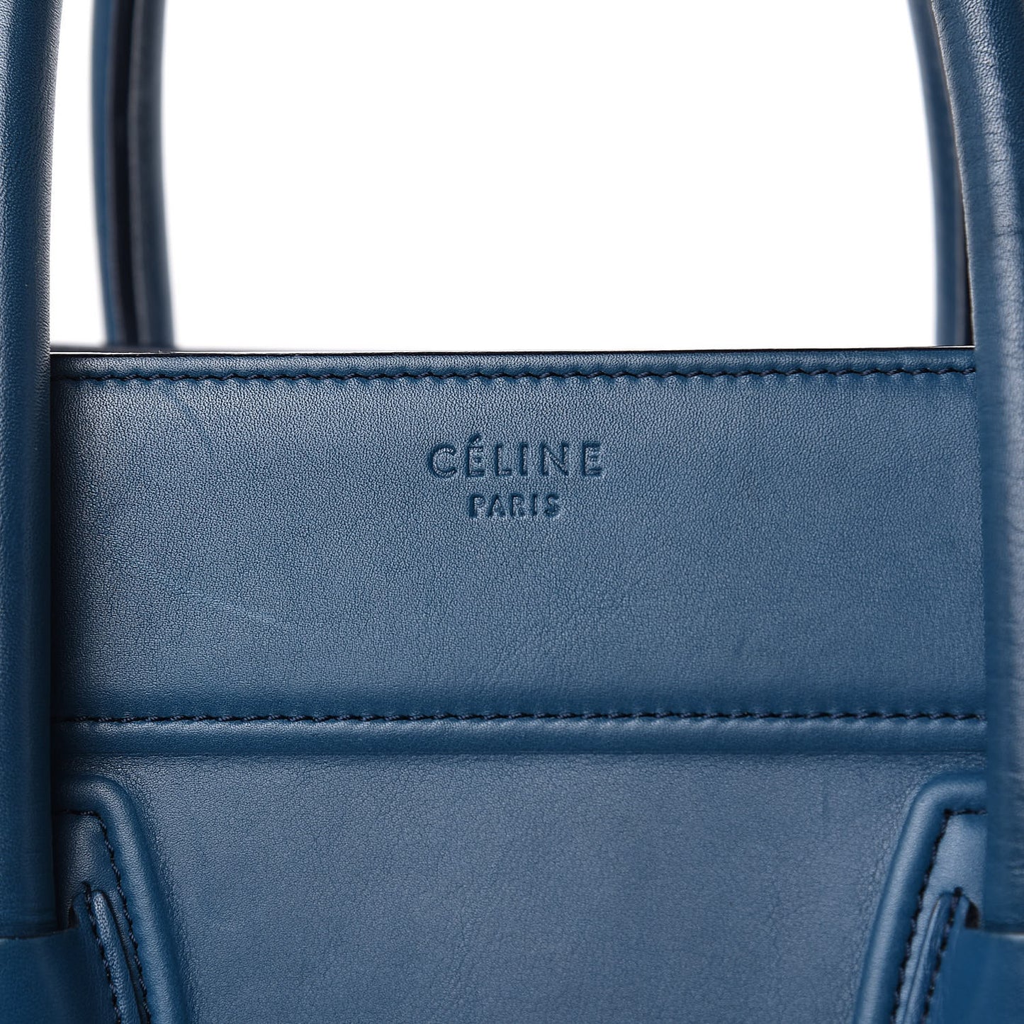 Nappa Calfskin Medium Phantom Luggage Metallic Blue