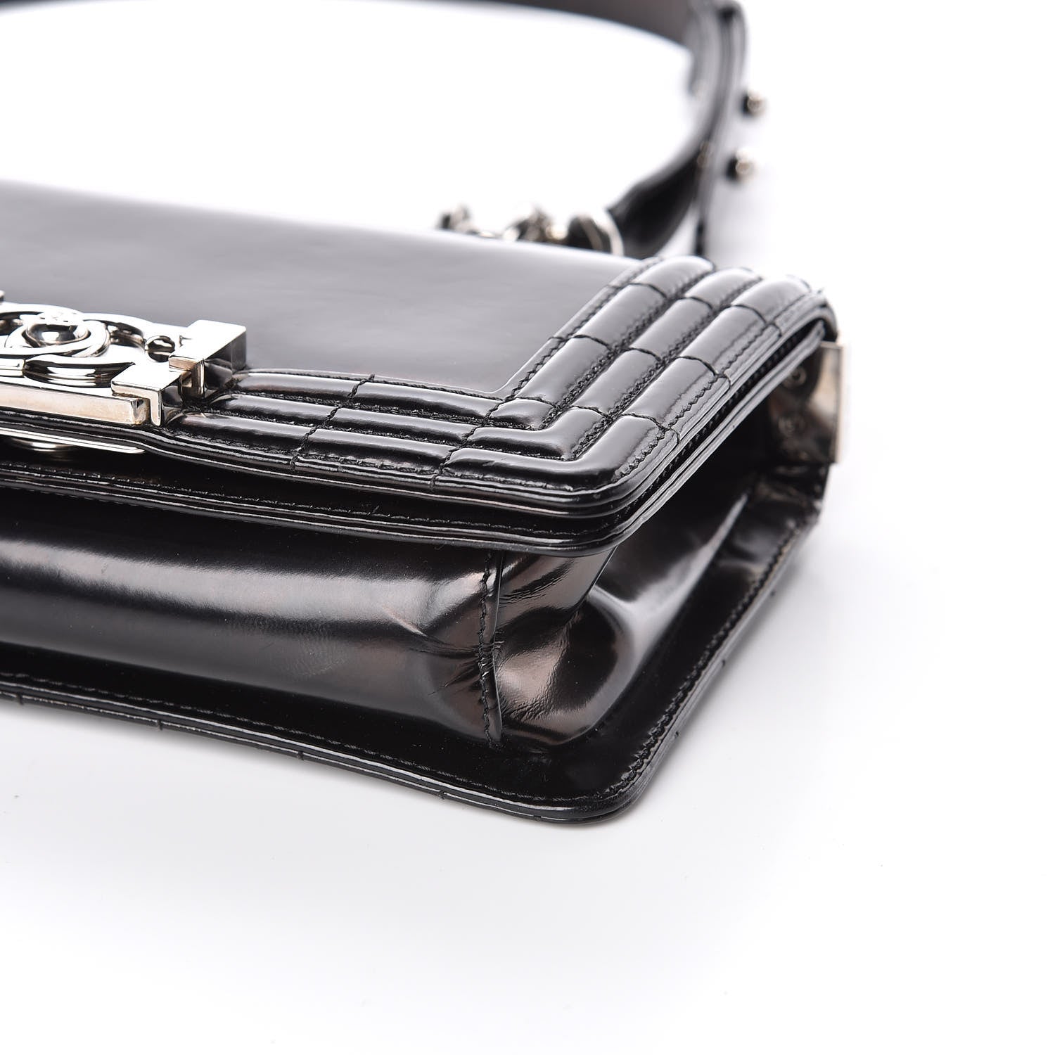 Chanel Glazed Calfskin Small Boy Flap Black 11 of 12