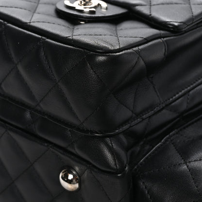 Chanel Calfskin Quilted Large Cambon Multipocket Reporter Black White 9 of 11