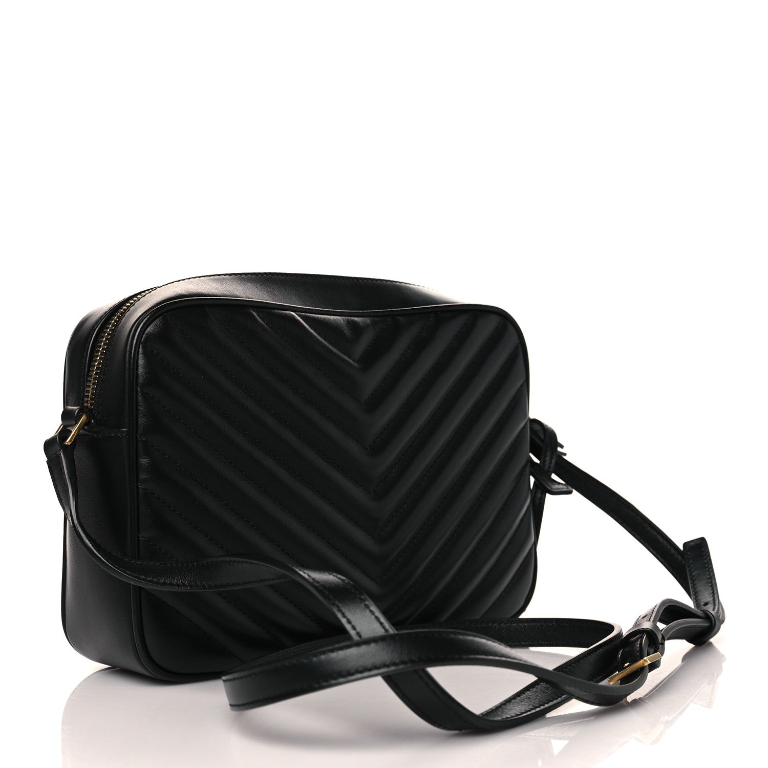 Saint Laurent Calfskin Matelasse Monogram Lou Camera Bag Black 3 of 11
