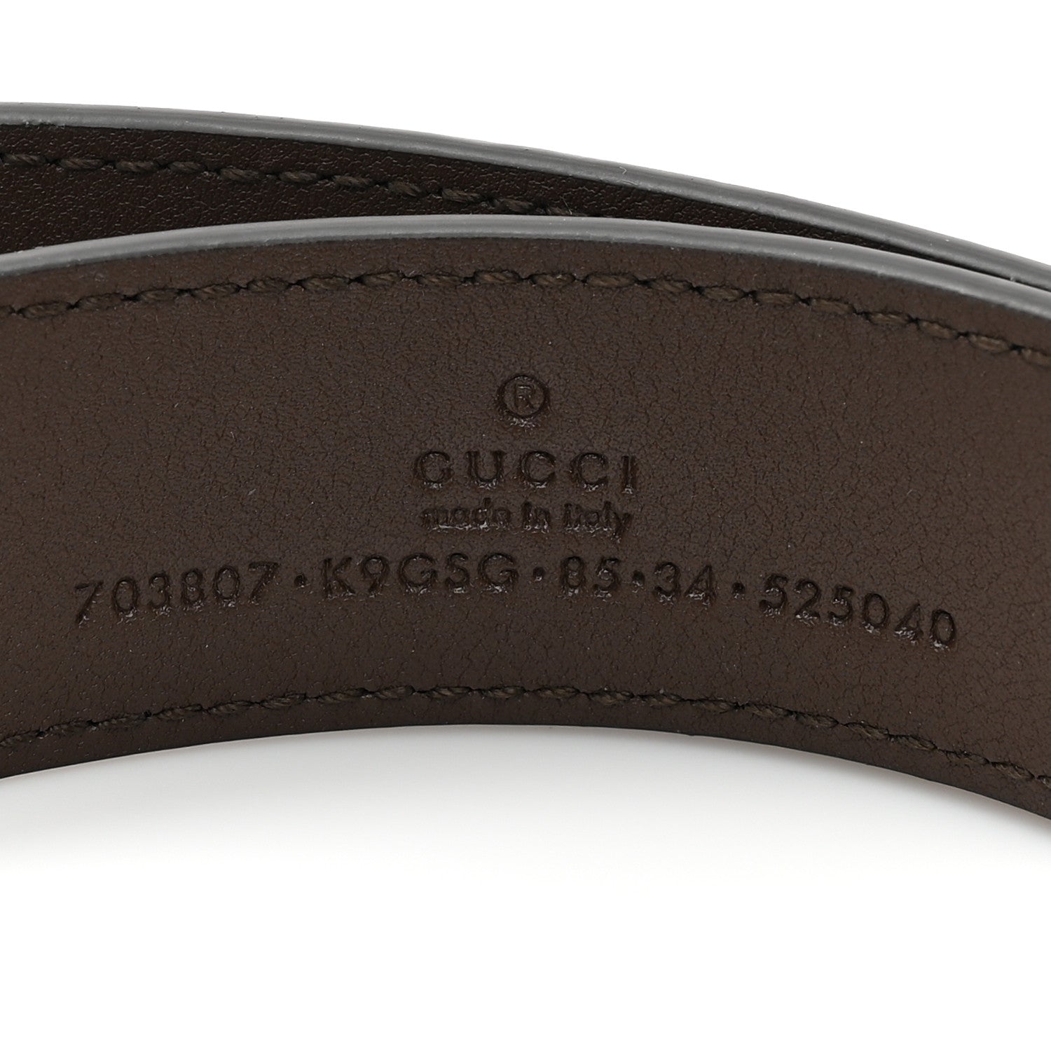 Gucci GG Supreme Monogram Textured Dollar Calfskin Blondie Belt Bag 85 34 Beige Ebony New Acero 11 of 11