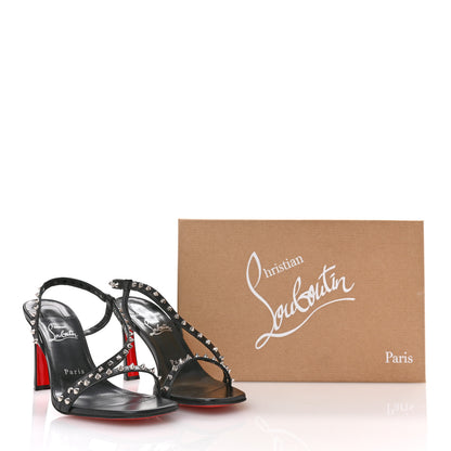 Christian Louboutin Nappa Rosa Condorapik 85 Spike Sandals 38 Black 9 of 9